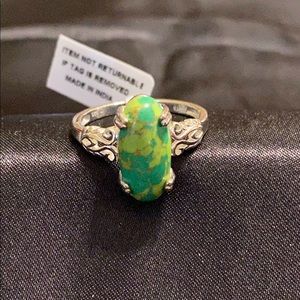 Southwestern Style Mohave Turquoise Ring